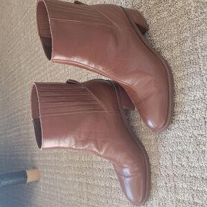 Women's Brown Leather Ankle Boots